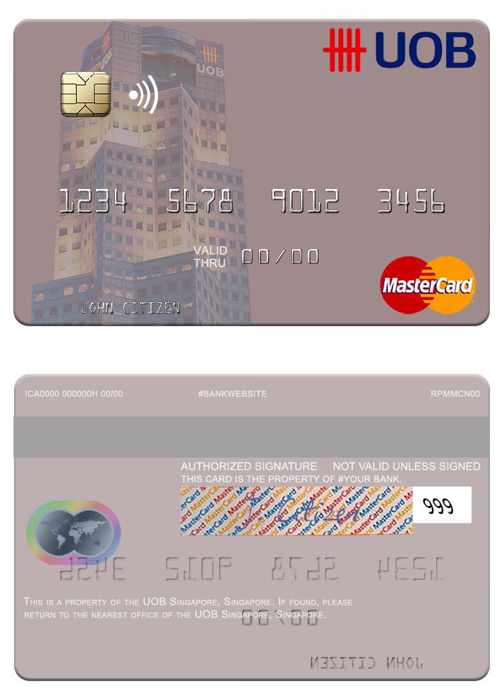 Singapore UOB Singapore mastercard
